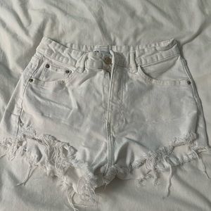 Zara white Jean Shorts